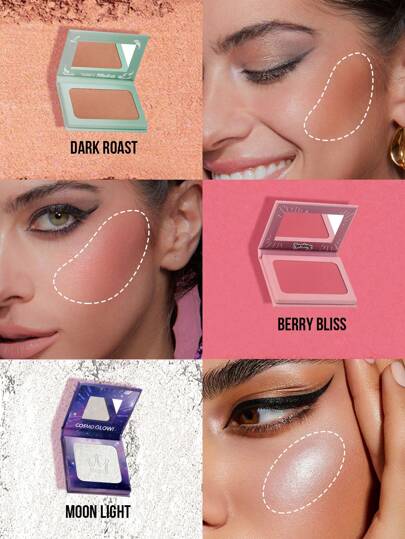 Misslyn طقم ميك أب ميسلين للتحديد المثالي - بودرة أحمر خدود مضيئة، أحمر خدود ، لوحة أحمر خدود واحدة، أحمر خدود ماط، أحمر خدود (لون عجيب)، بودرة برونزية توهج كوزمو، بودرة برونزية سحرية، بودرة برونزية للتحديد والتبرونز، بلورة مضيئة للتنوير