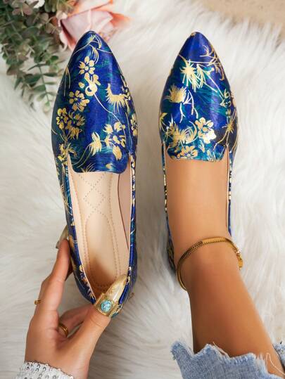 أحذية مسطحة للحجم الكبير سهلة الارتداء، لوفرز كاجوال بتصميم مطبوع، مناسبة لجميع الفصول، أحذية نسائية بطراز أوروبي وأمريكي