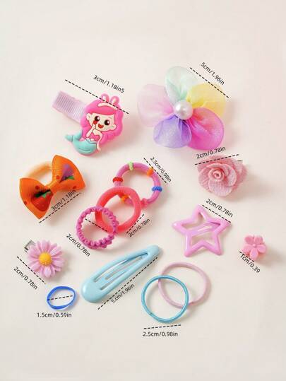 528 قطعة / 804 قطعة / 742 قطعة / 782 قطعة / 70 قطعة دبابيس شعر ملونة بفراشة، باندات شعر بسيطة عصرية، مناسبة لربطات الشعر للطلاب، مناسبة للاستخدام اليومي والحفلات