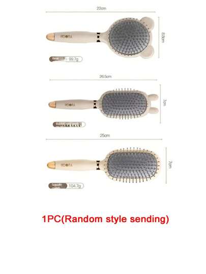 SHEIN مشط تدليك فروة الرأس بماكينة تدليك هوائية للشعر الطويل للنساء ، فرشاة تدليك محمولة للشعر المجعد للبنات ، كليبسات الشعر ، اكسسوارات الشعر ، مستلزمات العودة إلى المدرسة ، عيد الحب ، أعراس عيد الحب ، عيد الميلاد