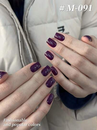 XEIJAYI طقم طلاء أظافر جل ليد/أشعة فوق بنفسجية 6 ألوان 15 مل بالأرجواني، طلاء أظافر جل نصف دائم، جودة صالون DIY لأعمال فن الأظافر للربيع والصيف