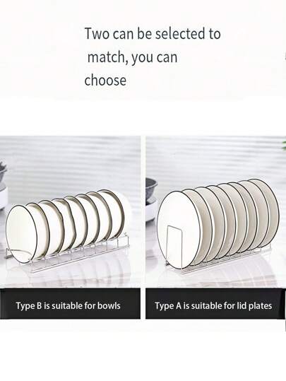 1 حامل تخزين من الفولاذ المقاوم للصدأ للمطبخ، بنوعين للتجفيف الأطباق والأوعية والأعواد، مع رف داخلي للأحواض والخزائن، رف تصريف للمطبخ، بلون الفضي