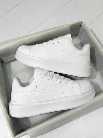 أحذية سكيت بورد منسد رجالي كاجوال مريحة ومطاطية ومقاومة للانزلاق، من جلد البولي يوريثان بتصميم عصري مبسط مناسبة للمراهقين، للتنقلات اليومية والرياضات الترفيهية