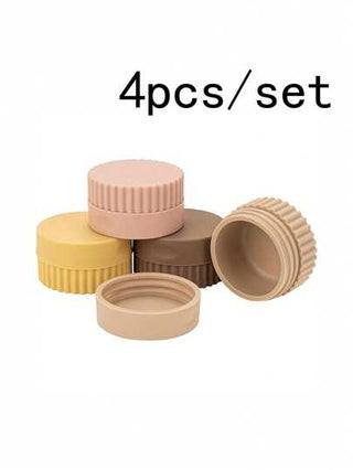 قارورة سفر صغيرة 1 قطعة من السيليكون محكمة الإغلاق ومقاومة للتسرب، محمولة للتخزين كالكريمات، المجوهرات ،مستلزمات السفر والمخيم ، والمدرسة