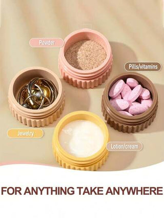 قارورة سفر صغيرة 1 قطعة من السيليكون محكمة الإغلاق ومقاومة للتسرب، محمولة للتخزين كالكريمات، المجوهرات ،مستلزمات السفر والمخيم ، والمدرسة