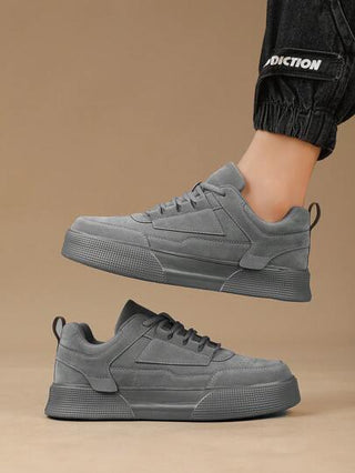 أحذية رياضية للأزواج من مواد مريحة وماصة للصدمات بلون سادة، كلاسيكية علوية ربط كلاسيكي مقاوم للاستخدام الخارجي