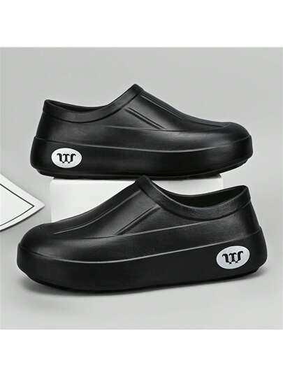 أحذية المطر المضادة للانزلاق للرجال لأعمال المطبخ، أحذية عمل للرجال مقاومة للماء على الطريقة اليابانية، أحذية الطباخ، أحذية سوداء مقاومة للماء للرجال