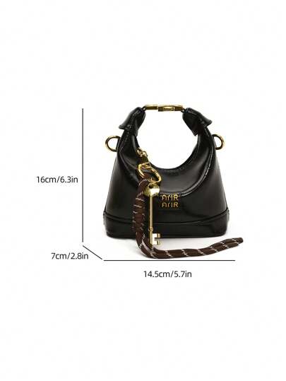 حقيبة يد صغيرة جديدة باللون الأحادي، حجم صغير للرسغ