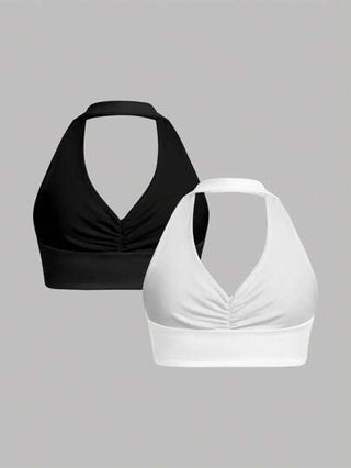 ملابس رياضية أطفال Girlism 2 قطعة/مجموعة ملابس بسيطة وأنيقة وعملية بتصميم رقبة رباط للفتيات في مرحلة المراهقة المبكرة