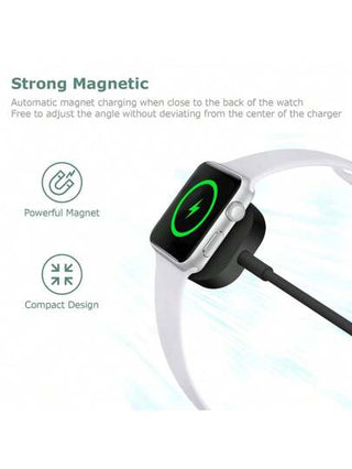 شاحن محمول متوافق مع ساعة أبل، كابل شحن لاسلكي سريع 'C و USB A شحن مغناطيسي للساعة قابل للسفر متوافق مع ساعة أبل الترا 2/1 السلسلة 10 9 8 7 6 5 4 3 2 SE