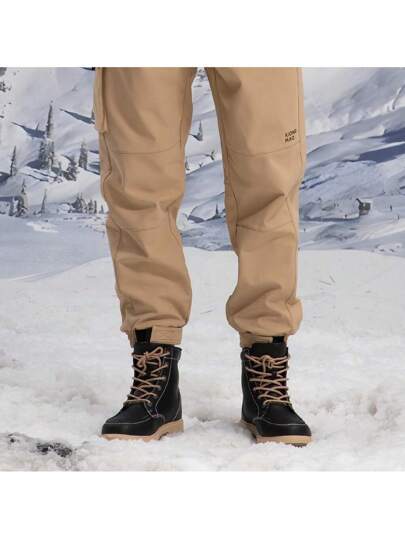 CAMEL CROWN بوت عمل مقاومة للماء للرجال بنصف قدم، مع نعل مطاطي مانع للانزلاق، مصنوعة من الجلد والتشطيب المريح بطريقة جودير