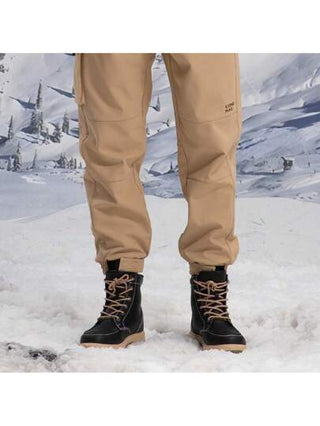 CAMEL CROWN بوت عمل مقاومة للماء للرجال بنصف قدم، مع نعل مطاطي مانع للانزلاق، مصنوعة من الجلد والتشطيب المريح بطريقة جودير