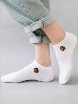 6 أزواج من جوارب قصيرة للرجال بتصميم رأس الغوريلا ، صالحة للرياضة والكاجوال في كل المواسم،متعددة الاستخدامات