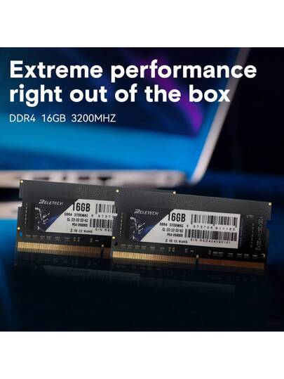 Reletech ذاكرة عشوائية DDR4 للكمبيوتر المحمول 8 جيجابايت/16 جيجابايت ،3200 ميجاهرتز ،1.2 فولت ،260 سن ،PC4 ،ذاكرة Sodimm للكمبيوتر المحمول