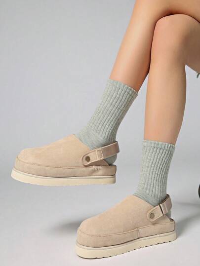 نعال خفيفة غير قابل للانزلاق مقاس 36-43، باللون البني من الحجم الكبير، قبضة سهلة، متاح للأزواج، موضة خريف 2024