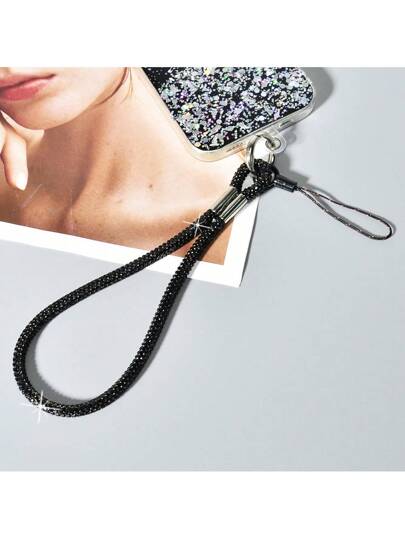 سلسلة رقبة مفخرة من الراينستون الفاخر، سلسلة حمل حقيبة كروسبودي طويلة، سلسلة معلقة للجوال مزينة بالراينستون اللامع هدايا لأم وأهل وأصدقاء في المناسبات والأعياد، شارم للجوال، سلسلة جوال