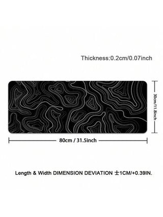 وس--ادة فأرة ألعاب كبيرة ذات تضاريس محيطية XXL مطولة وموسعة, سجادة فأرة كبيرة للمكتب والألعاب والمنزل ذات قاعدة مضادة للانزلاق بسمك 2 مم وحواف مخطوطة
