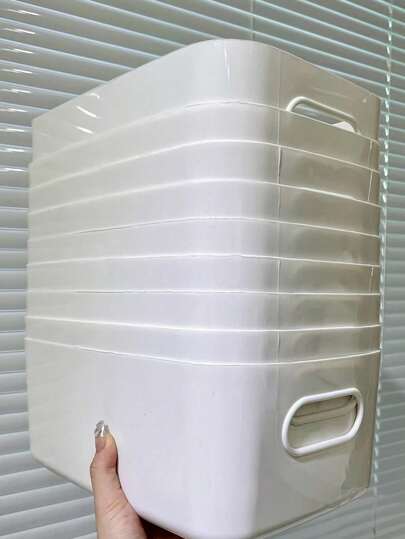 3 قطع مجموعة صناديق تخزين متعددة الاستخدامات - مناسبة للمستحضرات التجميلية والوجبات الخفيفة وما إلى ذلك - منظم بلاستيكي للمطبخ والحمام والسكن الجامعي، لأيام العطلات على الشاطئ وتجميع الحمام والنوم، سعة كبيرة