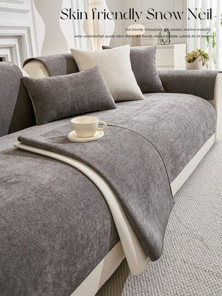 بطانية وسادة أريكة لون داكن واضح من الشينيل، بطانية أريكة صديق للبشرة، بطانية ديكور منزلي جديدة للأريكة، شامل لجميع المواسم، مانع للانزلاق