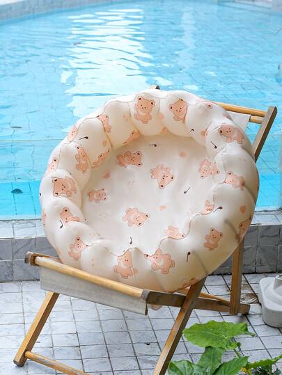 حوض سباحة مستدير قابل للنفخ قطعة واحدة، حوض سباحة صغير قابل للنفخ محمول مع مضخة، مركز ألعاب مائية داخلي وخارجي