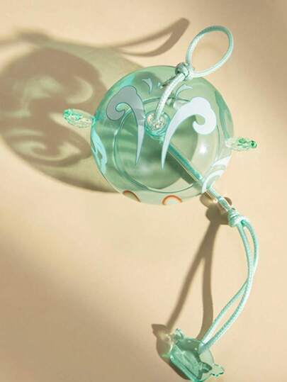 bandai 1 قطعة جرس الرياح الحالمة المنعشة، بتصميم زجاجي فريد باللون الأخضر الحيوي ،صوت جميل، مناسب لديكور المنزل أو كهدية، يجلب السكينة والطاقة الإيجابية، ويضيف جوًا شعريًا وناعمًا، يملأ كل زاوية إيقاع الطبيعة! ديكور الغرفة ديكورات المنزل الصيفية شاطئ