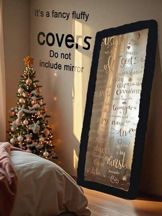 قطعة واحدة غطاء مرآة أرضية متناثرة ، هدية للفتيات ، ديكور عيد الميلاد ، ناعمة ومقاومة للانزلاق مناسبة لحجم المرآة 64 بوصة * 21 بوصة ، غطاء مرآة طويلة الأمد ، ديكور دافئ لغرفة المعيشة والنوم والخزانة وجهاز التلفزيون (متعدد الألوان)