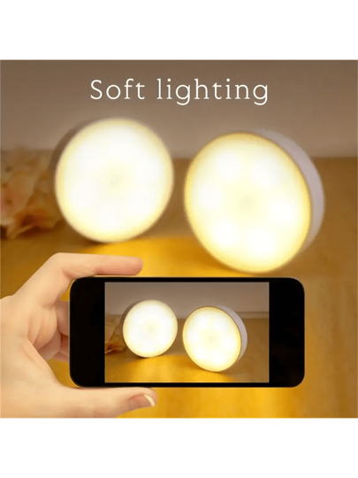 1 قطعة / 3 قطع ضوء ليلي صغير قابل للشحن، مصباح جداري على السرير، قابل للتعديل في السطوع ودرجة حرارة اللون، إضاءة مغناطيسية للخزانات، مناسب للسيارات والغرف والأطفال والحمامات والخزائن والمطابخ (250 ملي أمبير)