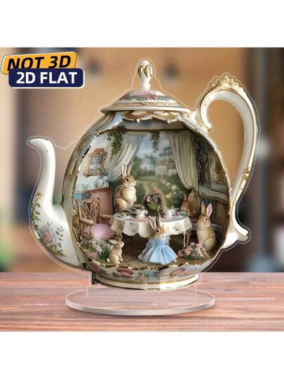 زخرفة على سطح المكتب باخرة أرنب الفصح، ديكور عيد الفصح أكريليك ثنائي الأبعاد لحفلات العائلة والأعياد، ديكور منزلي للغرفة المعيشة، عيد ميلاد، إكسسوارات المكتب، ديكور الفصل الدراسي، هالوين، الضروريات المنزلية