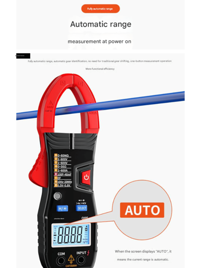 (عيد ميلاد المدير، الأسعار الكبير لمدة يوم واحد) جهاز قياس رقمي متعدد المقاسات دقيق للغاية بشاشة LED 1999 عد، يقيس التيار المتردد، أداة احترافية مثالية للهدايا للرجال، ضروريات الكهربائي، عيد الأب، هدية مناسبة للرجال في عيد الحب