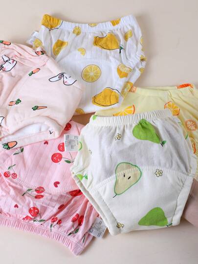 3/5 قطعة من السراويل التدريبية للأطفال حديثي الولادة، ملابس داخلية قابلة للغسيل لتعليم الأطفال، خفيفة الوزن ومنفذة للهواء، مناسبة لتدريب الأطفال الصغار على استخدام المرحاض، للأولاد والبنات