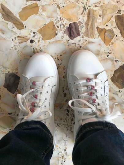 30 قطعة مشابك حذاء معدنية مزخرفة بالراين ستون، إكسسوارات حذاء DIY مناسبة للأحذية الرياضية والأحذية القماشية