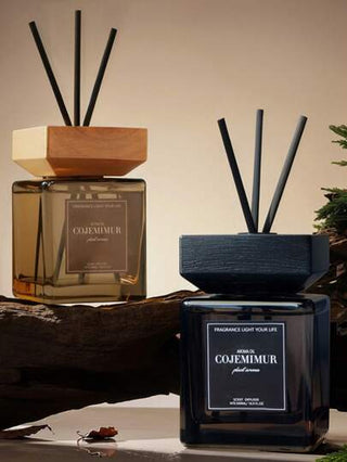 1 طقم 500 مل (16.9 أونصة سائلة) من مجموعة فتيل الأريج، عطر أساسي فاخر بدون لهب، عصا ذات رائحة طويلة الأمد مناسبة للمنزل والغرفة والصالة والحمام، ديكور أنيق، هدية عيد الحب، مُعطر للهواء، مُعطر السيارة