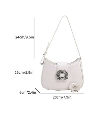 حقيبة كتف مزخرفة معدنية فاخرة بالراينستون من البولي يوريثان للنساء،حقيبة كروس مناسبة للسفر والبنات والطالبات والحفلات والتسوق والهدايا والعودة للمدرسة والاستخدام اليومي