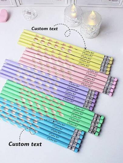 5 قطع/10 قطع قلم معلقة مخصصة مع نص شخصي، أقلام بألوان الحلوى، متعددة الألوان، يمكن اختيارها، قلم به ممحاة، هدايا للأصدقاء، موسم العودة إلى المدرسة، لوازم مدرسية مخصصة