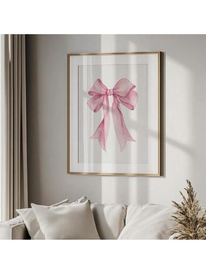 1 قطعة صورة جدارية عقدة الفراشة زهري، طباعة على قماش كانفاس لجمالية الستينات، ملصق شريط ذو طراز قديم للزخرفة في غرفة النوم أو غرفة المعيشة أو غرفة الفتيات بدون إطار