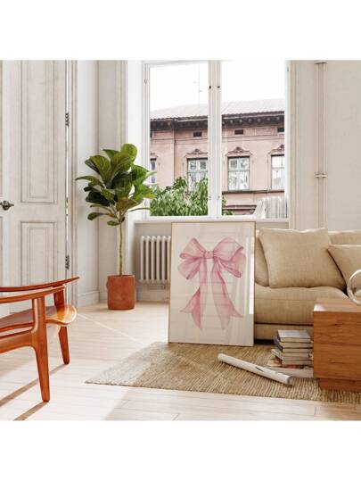 1 قطعة صورة جدارية عقدة الفراشة زهري، طباعة على قماش كانفاس لجمالية الستينات، ملصق شريط ذو طراز قديم للزخرفة في غرفة النوم أو غرفة المعيشة أو غرفة الفتيات بدون إطار