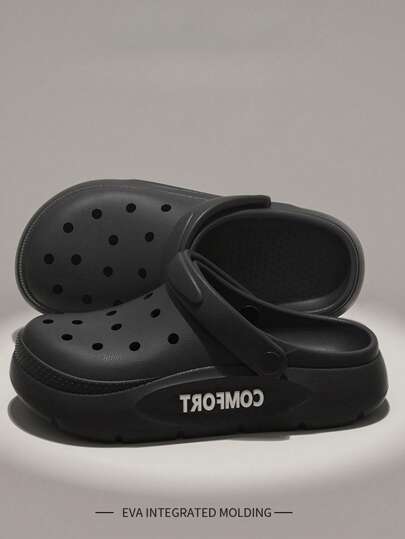 صندل مريح بسيط مثقوب للارتداء من دون ربط، امتصاص الصدمات، مقاوم للانزلاق، هادئ، متعدد الاستخدامات للداخل/الخارج/الشاطئ، خفيف الوزن وقابل للتهوية للرجال والنساء لجميع المواسم