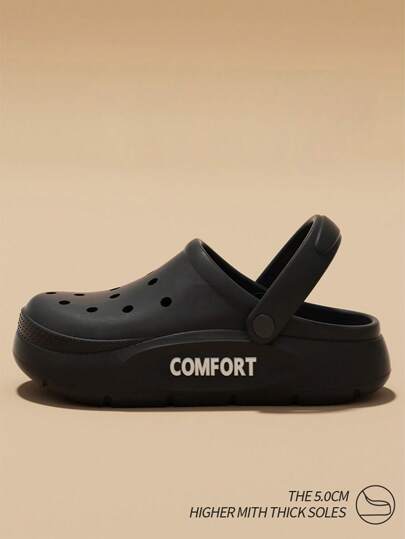 صندل مريح بسيط مثقوب للارتداء من دون ربط، امتصاص الصدمات، مقاوم للانزلاق، هادئ، متعدد الاستخدامات للداخل/الخارج/الشاطئ، خفيف الوزن وقابل للتهوية للرجال والنساء لجميع المواسم