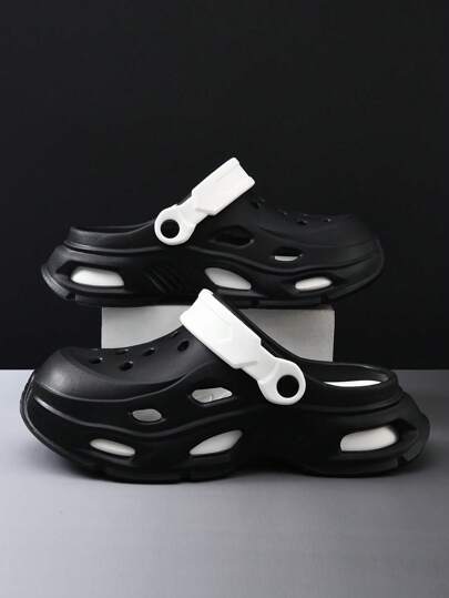 صندل رجالي بنقشة سميكة للساق، من خامة EVA للاستخدام في الخارج مقاوم للماء ومانع للانزلاق، مناسب للقيادة والرياضة والشاطئ