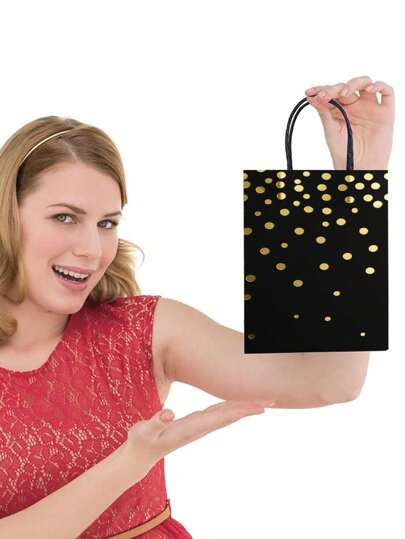 6 حقائب هدايا مختلفة الألوان من الورق الكرافت بمقابض، حقائب هدايا مطلية بالذهب، حقائب هدايا جلد بقري، حقائب حفلات بمقابض، أكياس تسوق، مناسبة للأعياد والحفلات والمناسبات والحرف اليدوية حقائب حمل من الورق الكرافت، أكياس ورقية مع مقابض