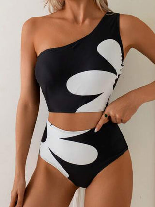 طقم تانكيني حريمي Swim Lushoire طقم تنكيني مطبوع بالزهور قطعتين ، لقضاء أوقات الصيف والعطلات الشاطئية