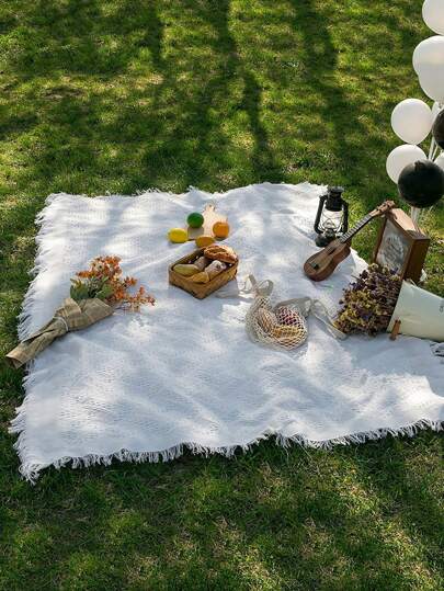 قطعة واحدة من بطانية أسلوب البوهيمي للنزهات، بطانية للتخييم، وستارة مائدة للخارج، بساط عشب للتخييم، أكسسوارات تخييم بأسلوب البوهيمي، بطانية للقيلولة، بطانية مقاومة للرطوبة، بطانية للنزهات مناسبة للنزهات الخارجية، حفلات العطلات، ديكور غرفة...