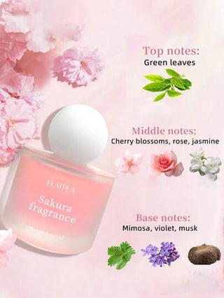 زجاجة عطر للنساء إصدار محدود بنكهة زهرة الكرز 50مل - رذاذ عطري برائحة الخزامى الزهرية الطازجة، رائحة طبيعية دائمة، نسائية ومنعشة، هدية موصى بها للصديقة، أفضل مبيع للربيع، تصميم رذاذ محمول، رائحة لطيفة وردية وبنفسجية، أساسي للطلبة