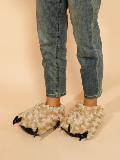 نعال منزلية مبطنة بشكل حيوانات، نعال رخوة ومزخرفة بتصميمات كرتونية دافئة للخريف/الشتاء، نعال منزلية مريحة وهادئة، نعال حزب جميلة وممتعة