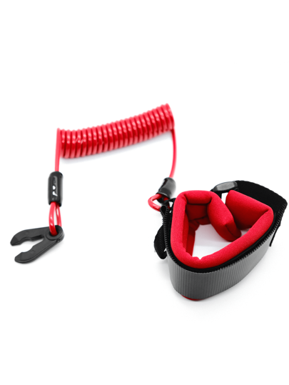 قطعة واحدة سلسلة أمان قارب عام مع مفتاح واحد - سلسلة إيقاف طوارئ محرك خارجي مناسب للدراجات المائية والسفن السياحية والقوارب السريعة، حبل سحب إيقاف سريع