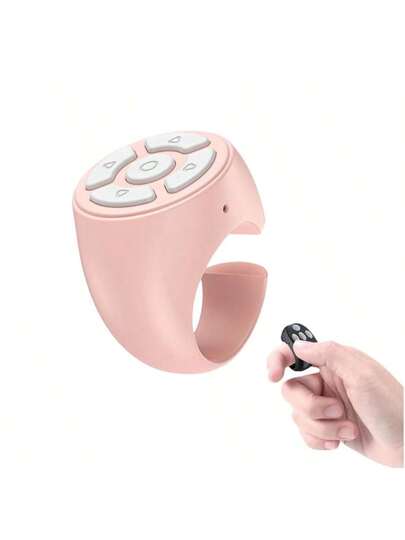 حلقة تمرير متوافقة مع iPhone - حلقة تمرير لاسلكية متوافقة مع Rednote وTikTk، تمرير صفحات بالبلوتوث ل- iPad وKindle، وحدة تحكم عن بعد لغالق الكاميرا والموسيقى، حلقة تمرير متوافقة مع نظام أندرويد