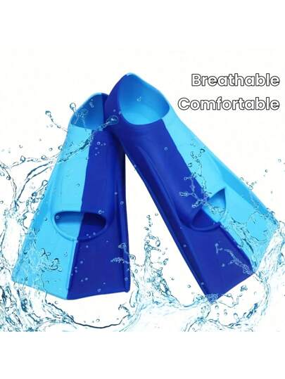 زوج من الغواصة ذات اللون الناعم من السيليكون، زعانف السباحة للكبار، مصممة بجودة عالية لتحسين سرعة السباحة