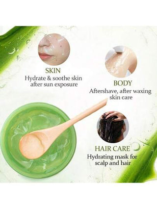 KOEC جل الصبار المرطب والمهدئ 260 جم ، مرطب طبيعي للبشرة والشعر ، يخفف من الحروق الشمسية ، يرطب