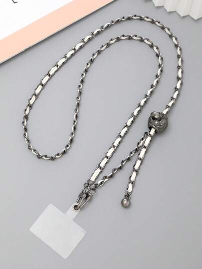 سلسلة هاتف مع حامل بطاقة شفاف قابلة للفصل، على شكل سلاح مصنوعة من جلد صناعي قابل للتعديل مع سلسلة فضية، هدية للأم والعائلة والأصدقاء لمناسبات الأعياد والأعياد الوطنية