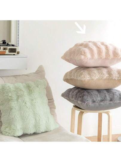 أثاث مكتبي غطاء وسادة من الفرو الصناعي الناعم المخملي، وسادة وسادة لغرفة المعيشة والصالون والنوم والغرفة النموذجية، للخريف والشتاء، لوازم مدرسية، العودة إلى المدرسة